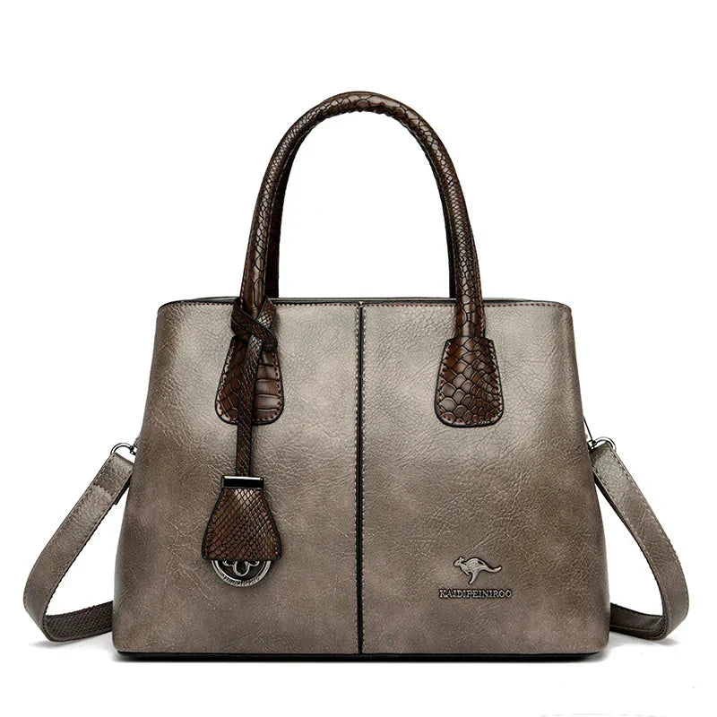 Marlin | Women’s Structured Leather Bag with Detachable Strap
