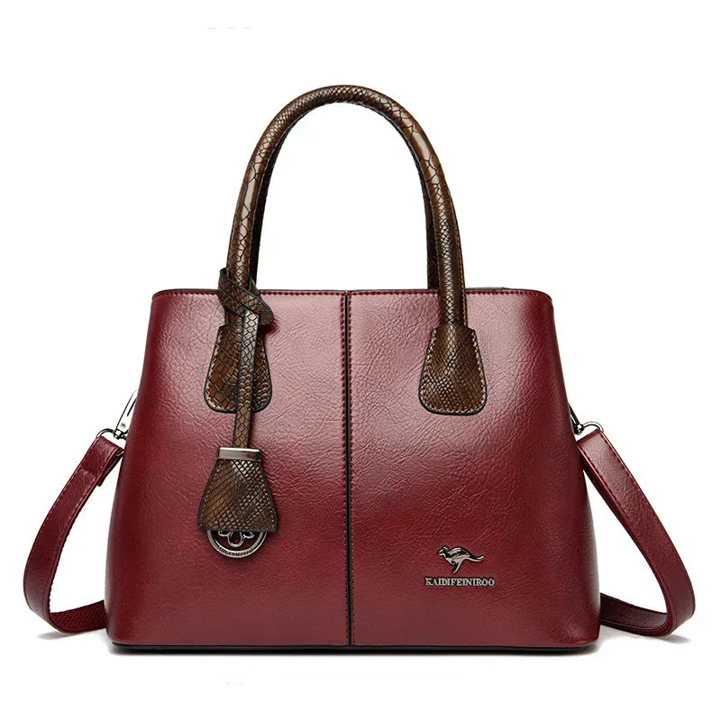 Marlin | Women’s Structured Leather Bag with Detachable Strap