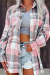 Sadie | Women's Plaid Flannel Long Sleeve Button Up Shirt