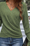 Amber | Women's V-Neck Long Sleeve Fitted Knit Sweater