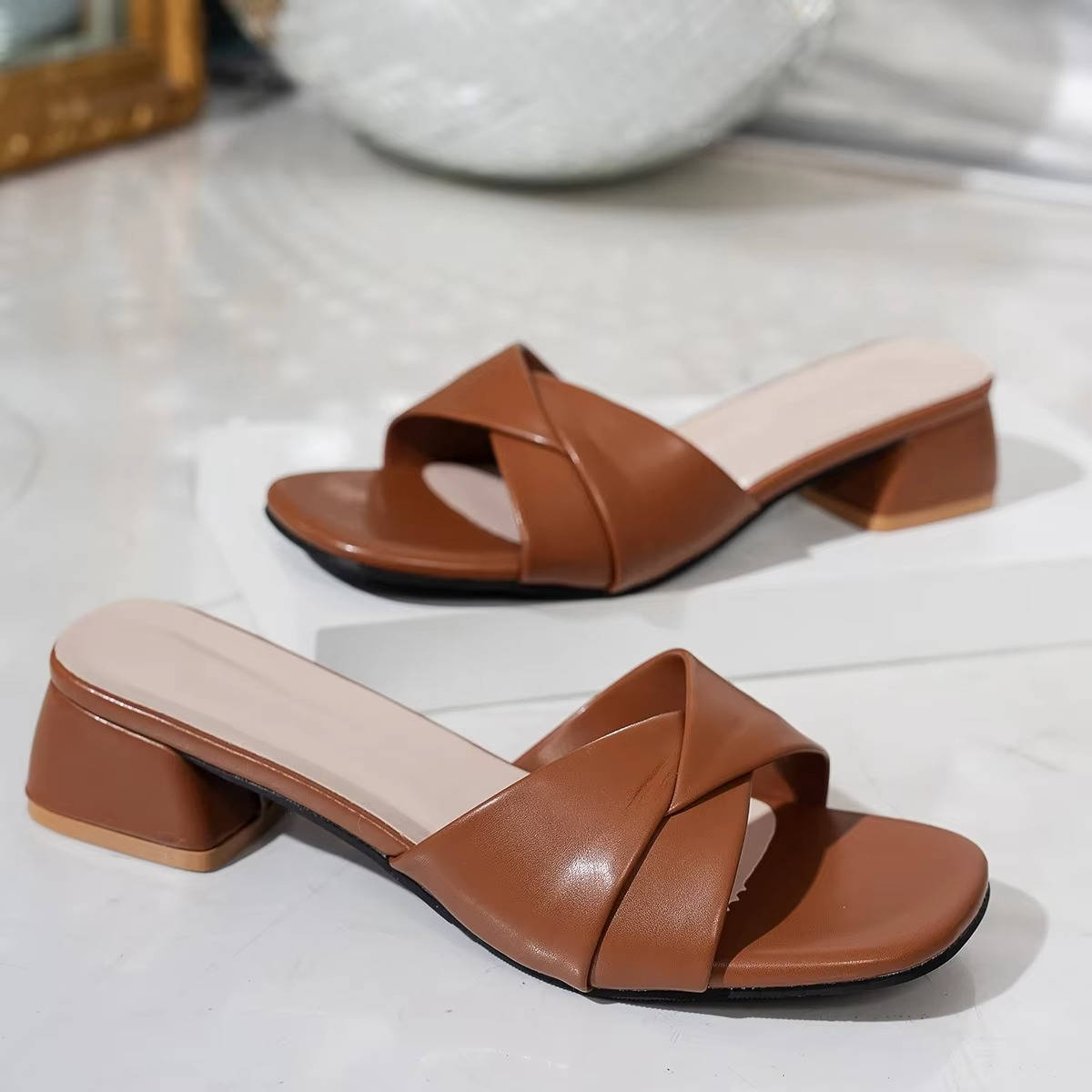 Ava | Women’s Twisted Strap Sandals with Cushioned Footbed