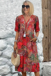 Andrea | Vibrant Midi Dress