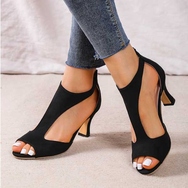 Sofia Laurent | Elegant Open Toe Heels For Women