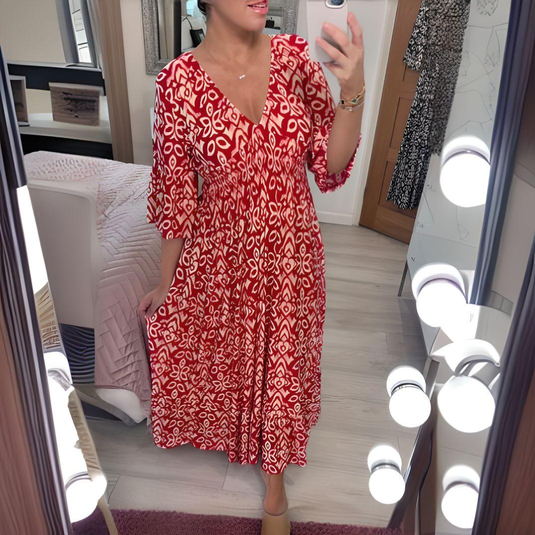 Isabella | Women’s Boho Printed Dress with Relaxed Fit