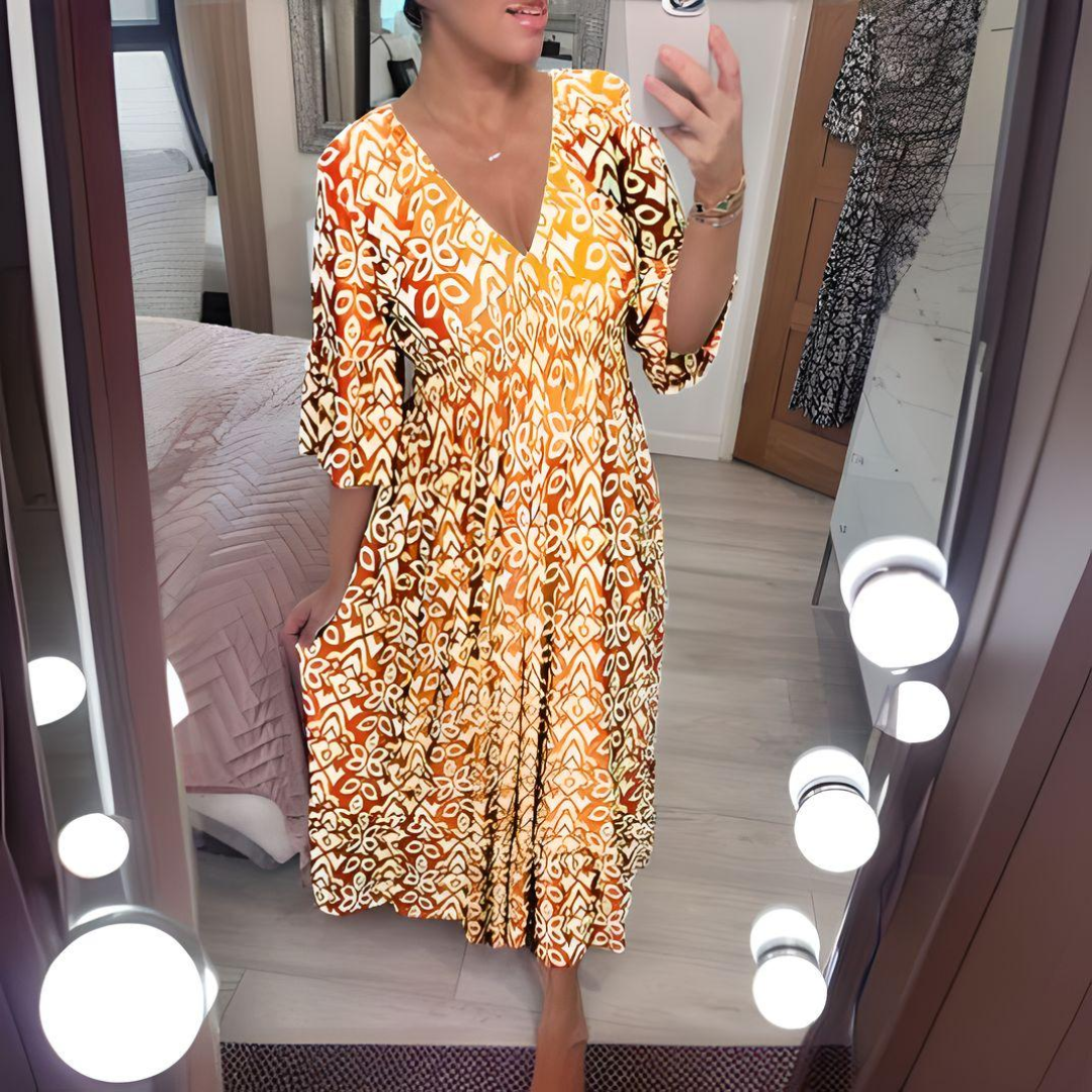 Isabella | Women’s Boho Printed Dress with Relaxed Fit