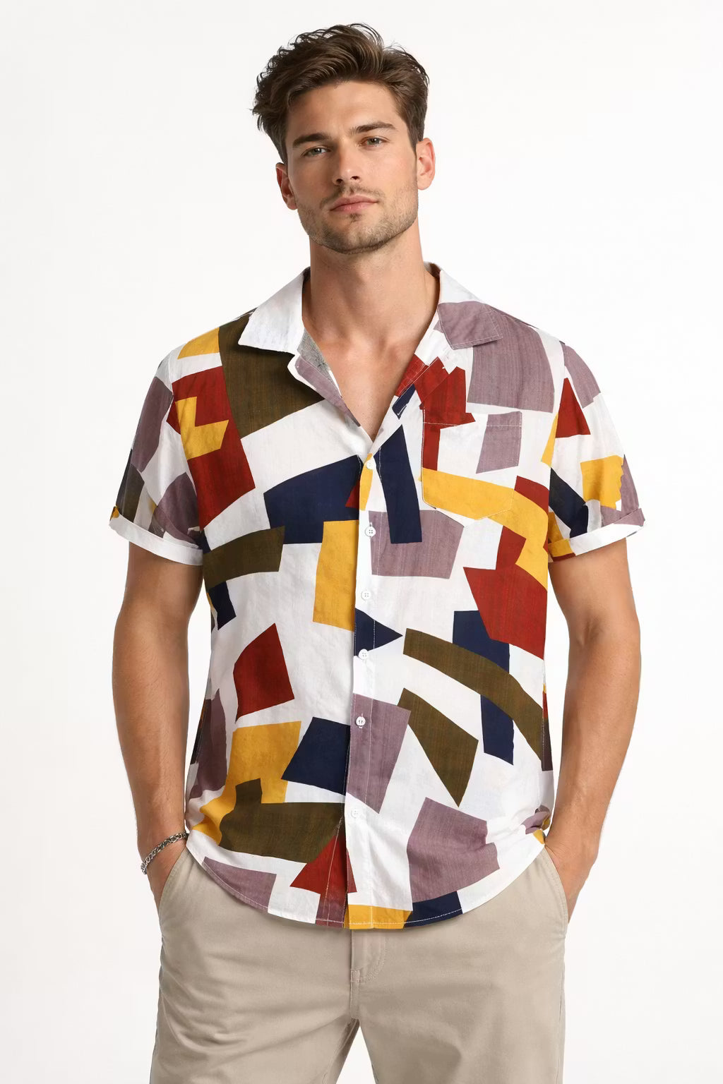 Declan Hughes | Geometric Print Resort Shirt For Men