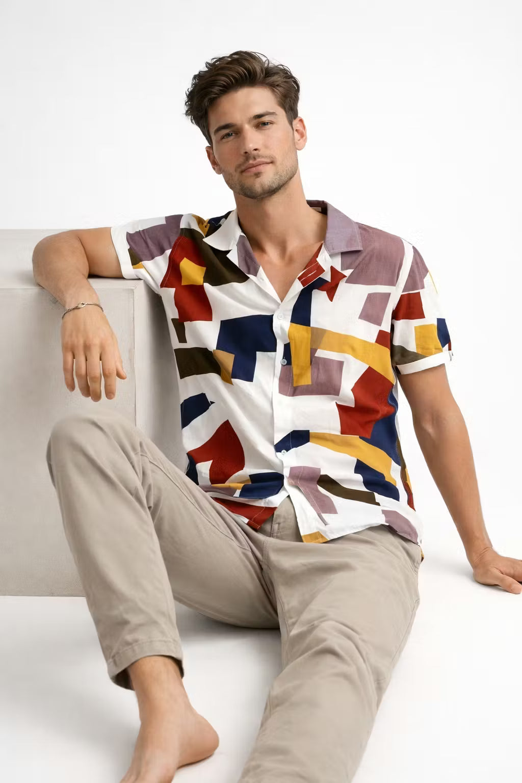 Declan Hughes | Geometric Print Resort Shirt For Men