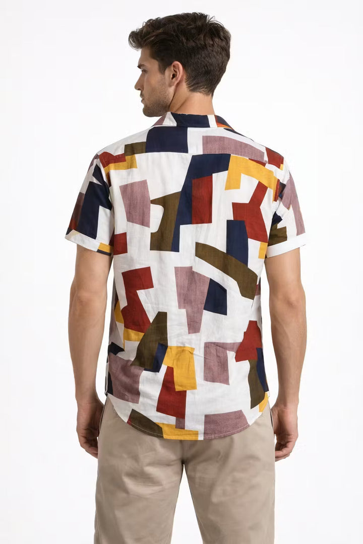 Declan Hughes | Geometric Print Resort Shirt For Men