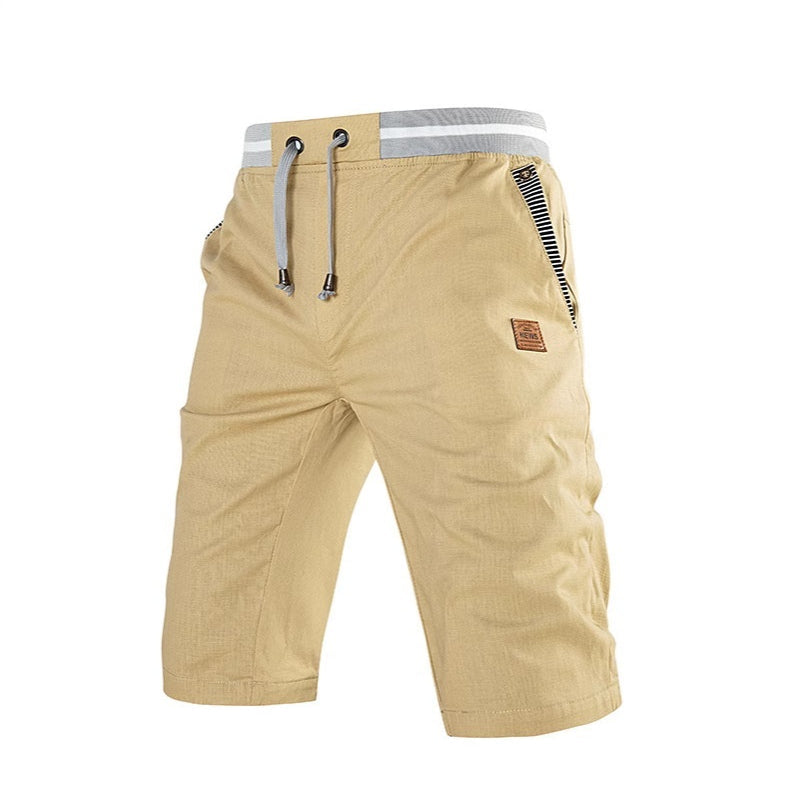 Callan Ashby | Cotton Cargo Cropped Shorts For Men
