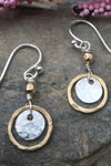 Antique Gold and Silver Hoop Rings