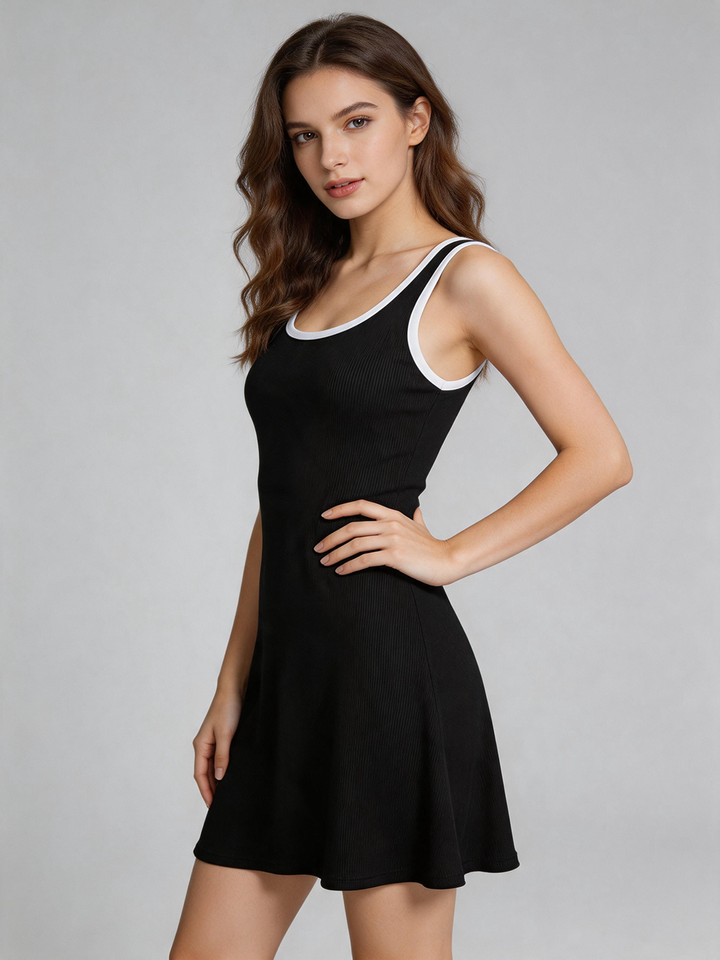 Lauren Beckett | Ribbed Summer Mini Dress For Women