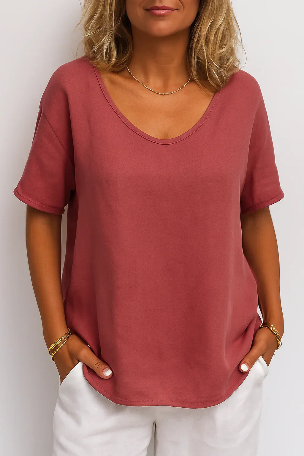 Amanda | Women’s Relaxed Top with Draped Comfort