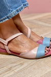Brielle | Women’s Colour Block Sandals with Low Heel