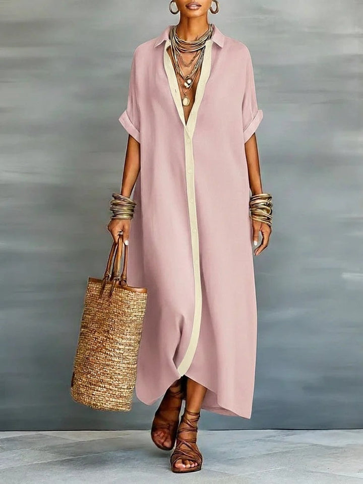 Elise Turner | Relaxed Lapel Maxi Dress For Women