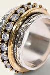 Retro Ring with Inlaid Stones