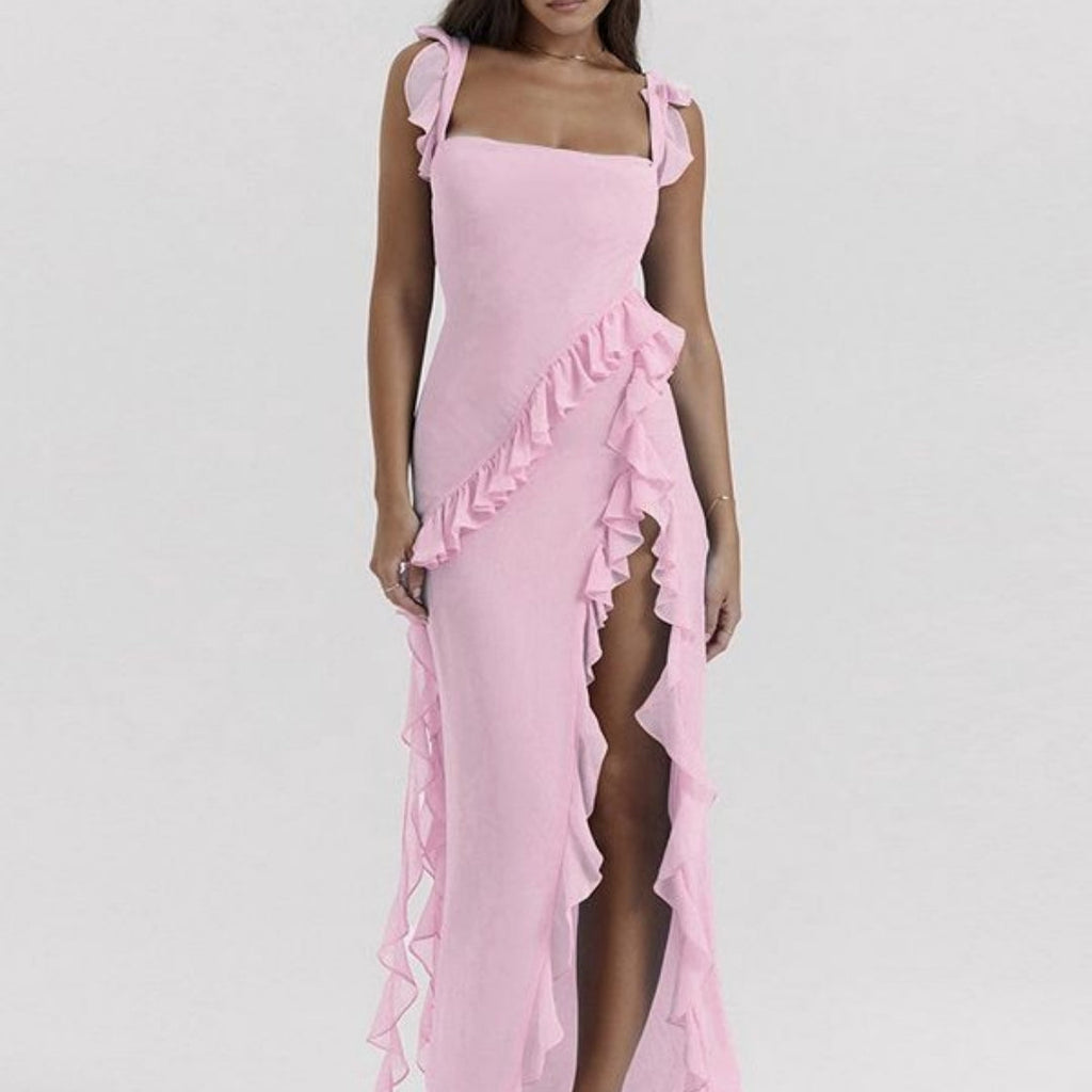 Adelaide Cross | Formal Ruffle Maxi Dress For Women