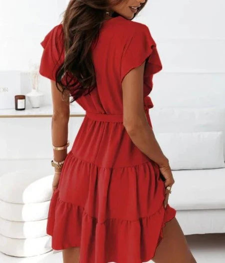 Nora | Women’s Wrap Mini Dress with V-Neck