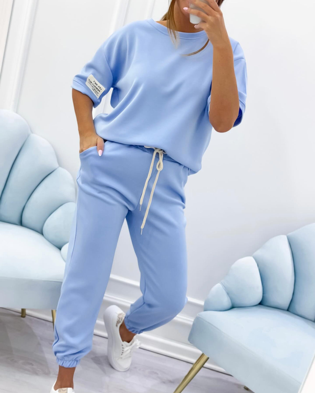 Daisy | Women’s Short Sleeve Set with Relaxed Trousers