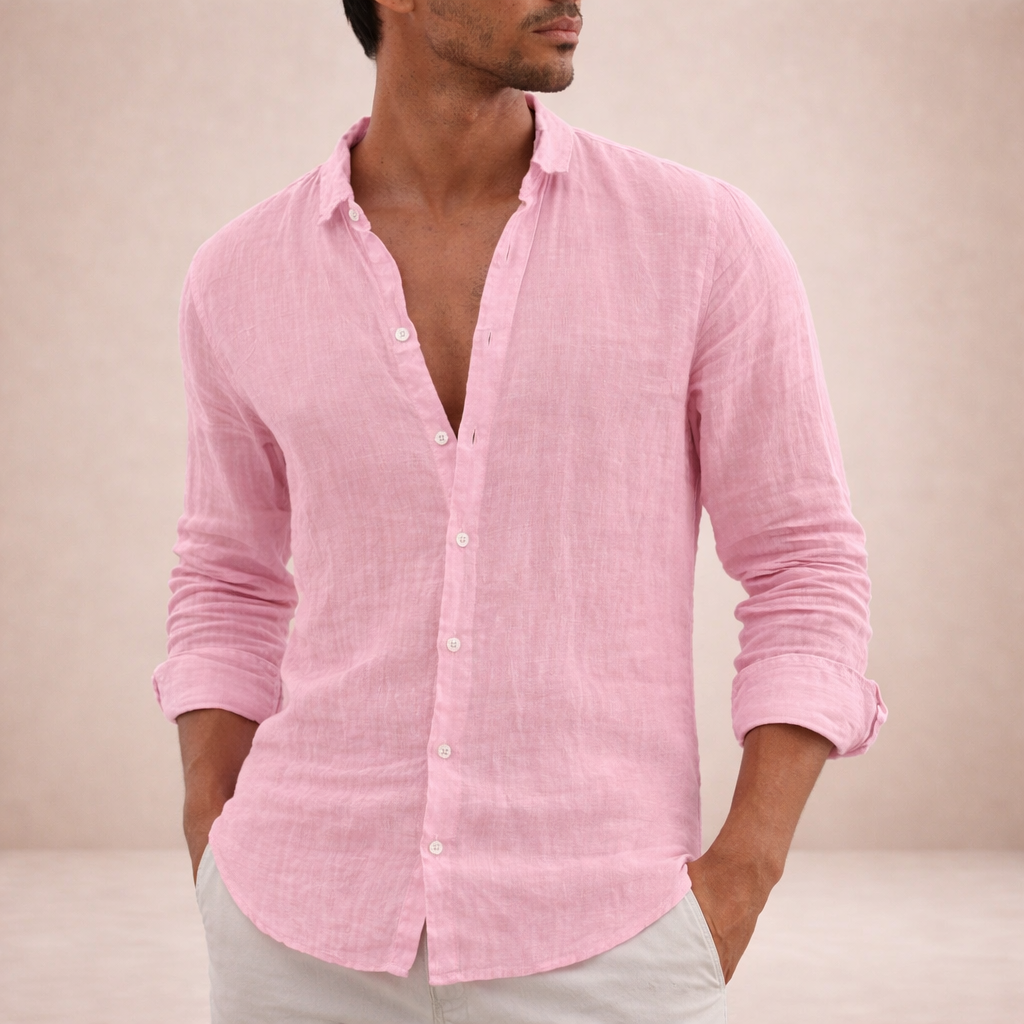 Ethan Bennett | Linen Button-Down Shirt For Men