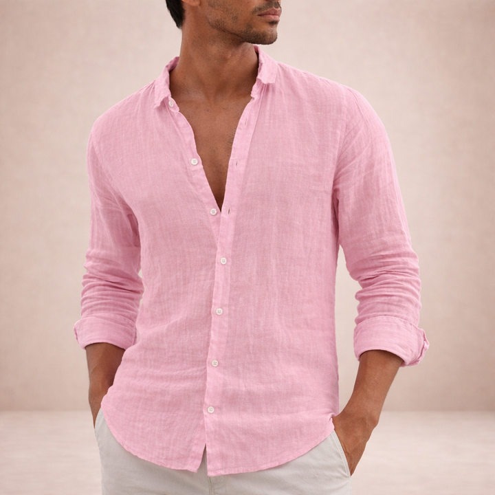 Ethan Bennett | Linen Button-Down Shirt For Men
