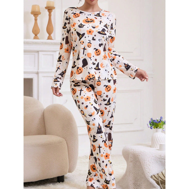 Spooky Hollow | Pumpkin Ghost Halloween Pyjamas For Women