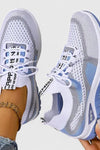 Koda | Women's Mesh Chunky Sole Lace-Up Trainers Colour Block