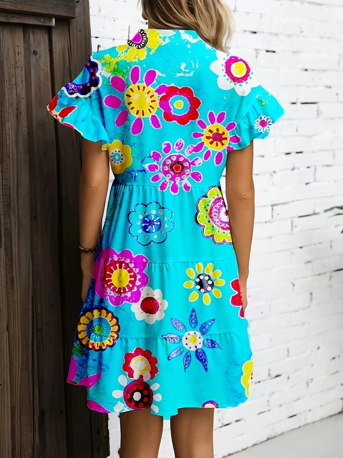 Tilly | Women’s Floral Maxi Dress with Draped Silhouette