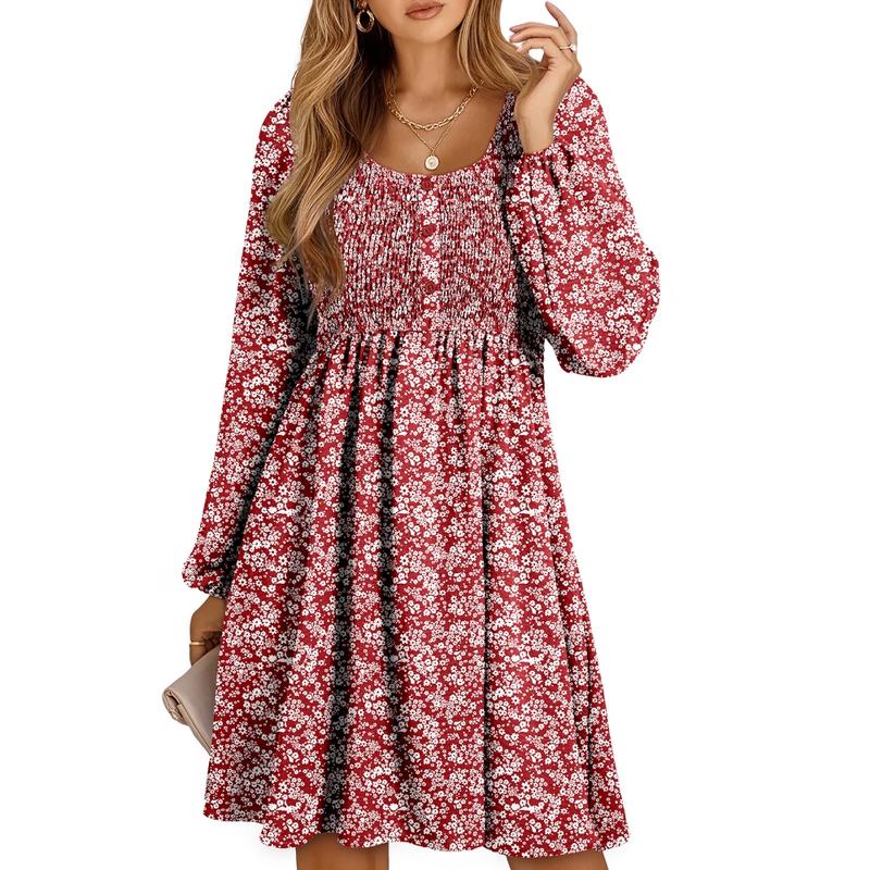 Penny | Women’s Penny Smocked Dress with Puff Sleeves