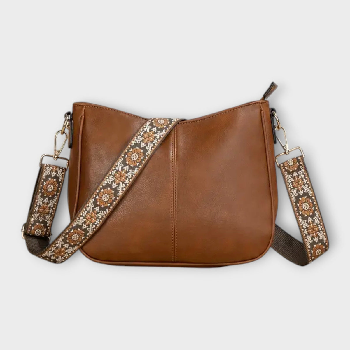Aria | Women’s Curved Shoulder Bag with Patterned Strap