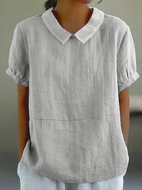 Bea | Women’s Collared Top with Relaxed Fit