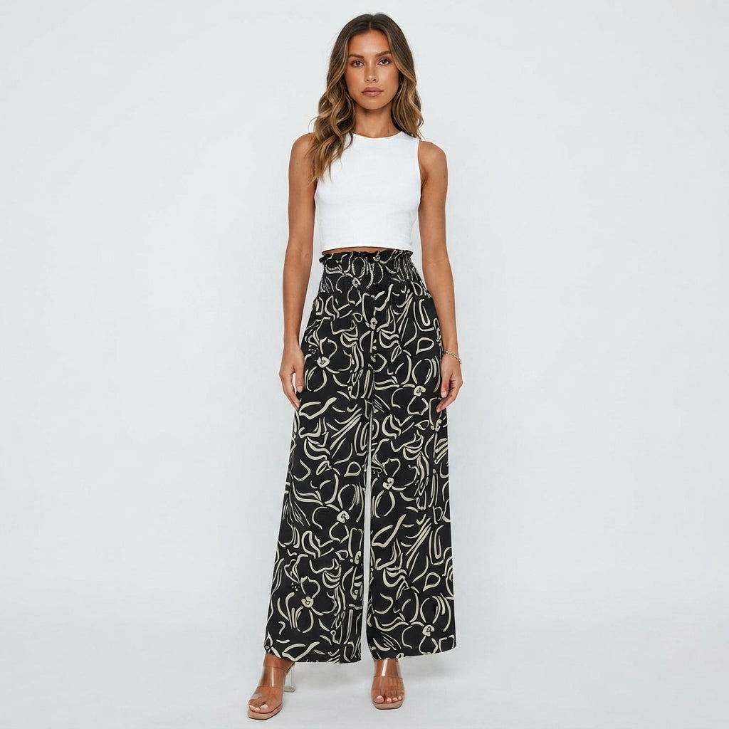 Eleanor Whitmore | High-Waist Wide-Leg Trousers For Women