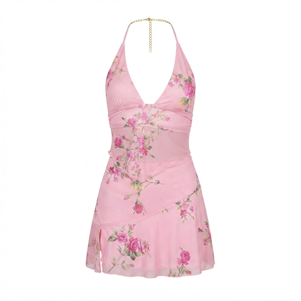 Elise Campbell | Printed Halter Two-Piece Skirt Set For Women