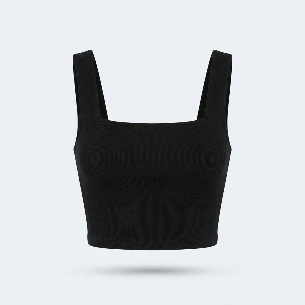 Eliza Reid | Sleeveless Square Neck Crop Top For Women