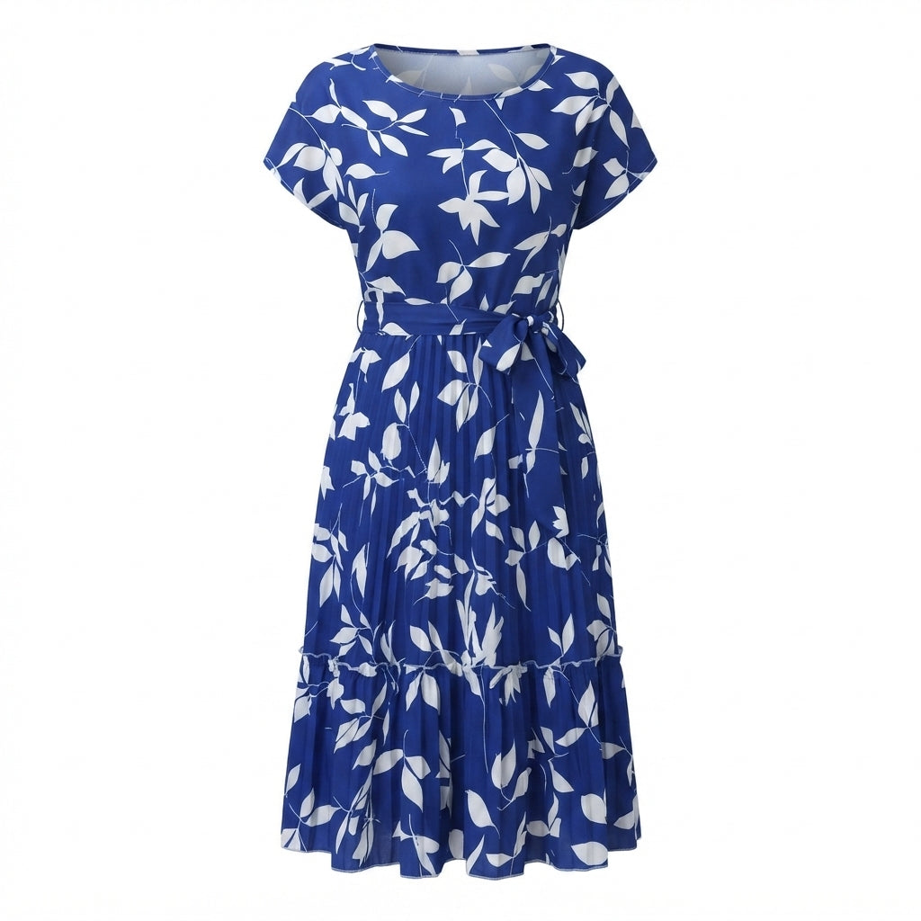 Ella Cooper | Leaf Print Summer Dress For Women