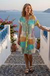Elodie | Women's V-Neck Button Front Midi Dress
