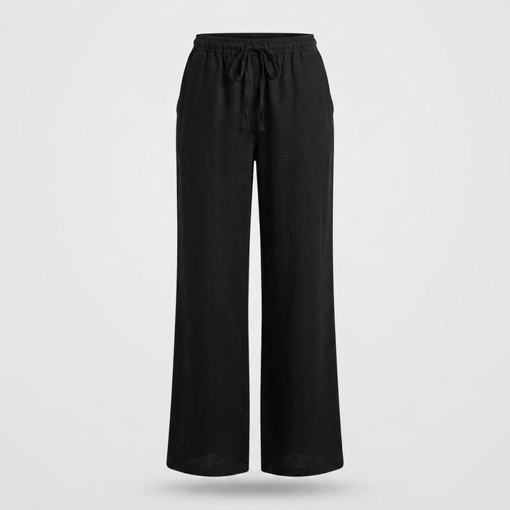 Elsie Coleman | Linen Blend Wide-Leg Trousers For Women