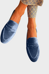 Elyra | Women’s Blue Slip-On Loafers with Comfort