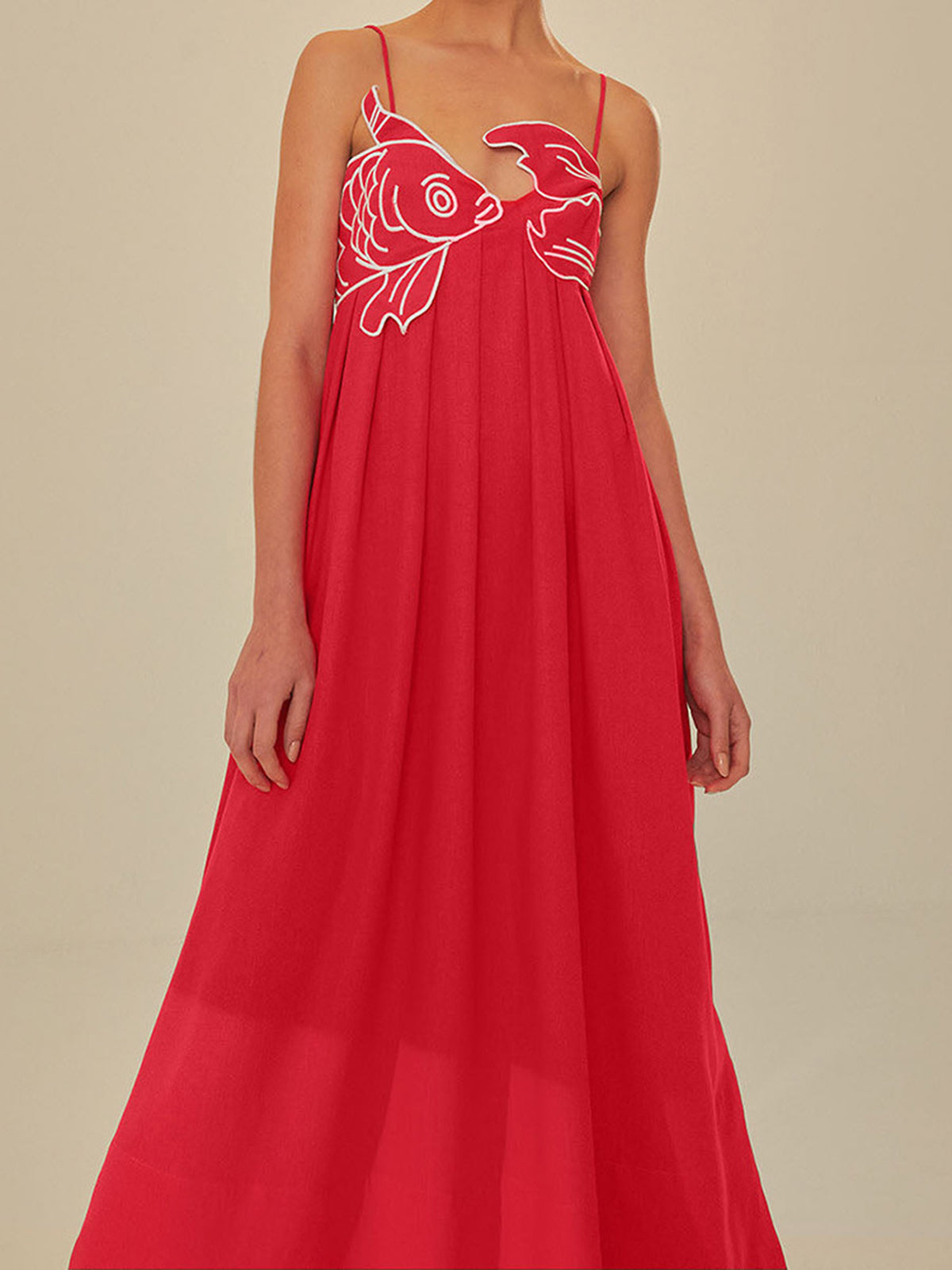 Koi | Women’s Embroidered Maxi Dress with Spaghetti Straps