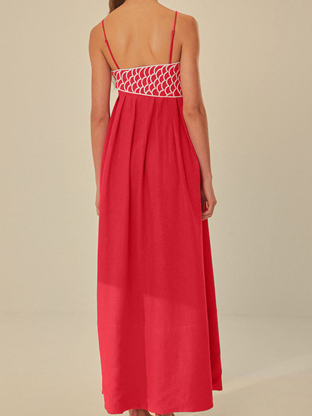 Koi | Women’s Embroidered Maxi Dress with Spaghetti Straps
