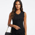 Emma White | Floral Lace Sleeveless Top For Women