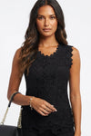 Emma White | Floral Lace Sleeveless Top For Women