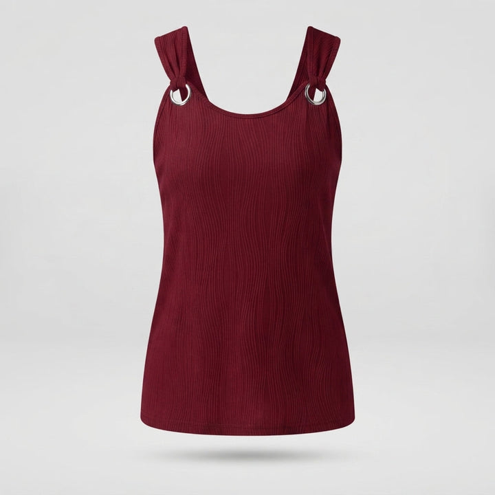 Erin Doyle | Ribbed Ring Detail Tank Top For Women