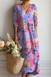 Estella | Women's Floral V-Neck Midi Dress