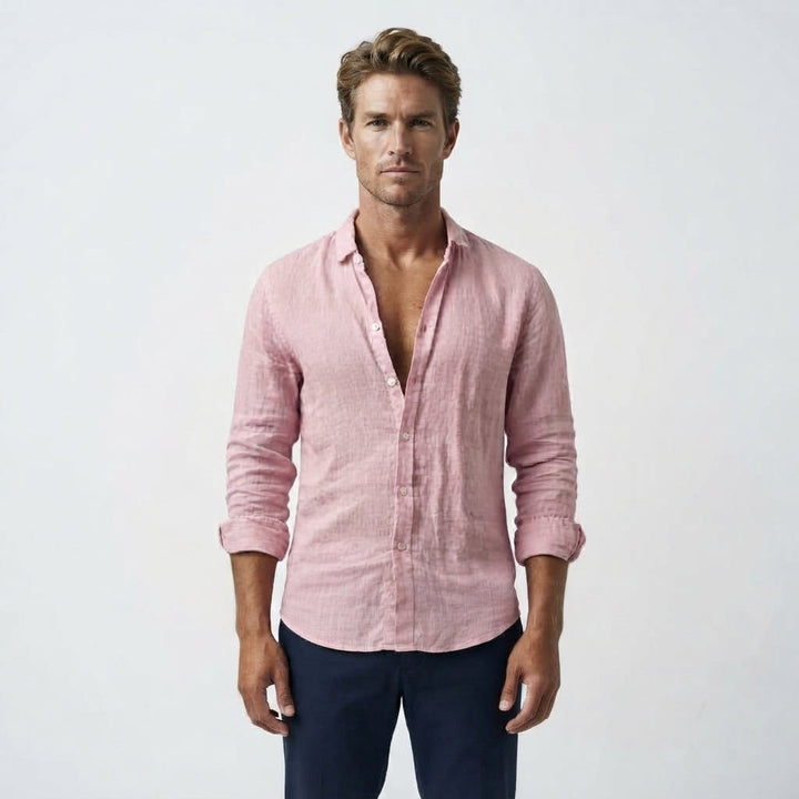 Ethan Bennett | Linen Button-Down Shirt For Men