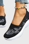 Eulalia | Women's Butterfly Embroidered Slip On Sneakers