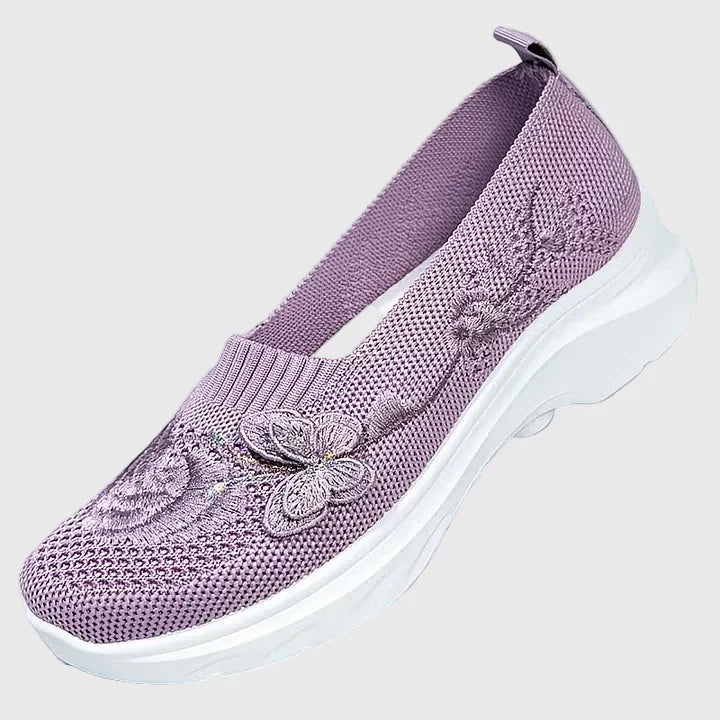 Eulalia | Women’s Slip On Sneakers with Butterfly Embroidery