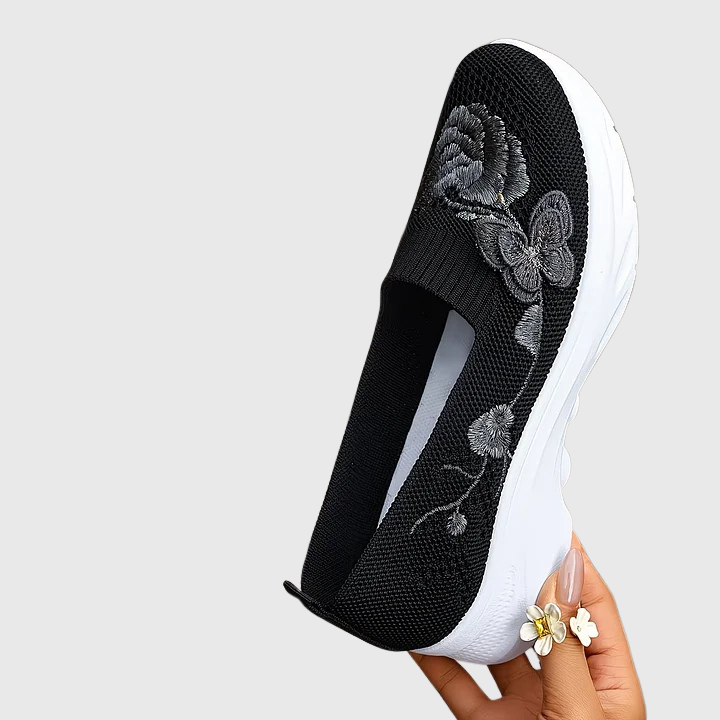 Eulalia | Women’s Slip On Sneakers with Butterfly Embroidery