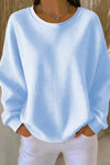 Evangelia | Women's Textured Round Neck Long Sleeve Sweater
