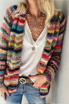Evangeline | Women's Open Front Striped Cardigan