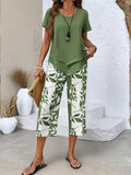 Evelira | Women’s Leaf Print Two Piece with Comfort
